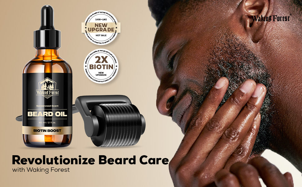 Biotin Beard Growth Kit for Men with Derma Roller 0.25 mm